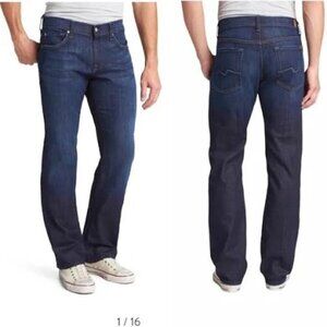 7 For All Mankind Dark Wash Austyn Relaxed Straight Leg Denim Jeans